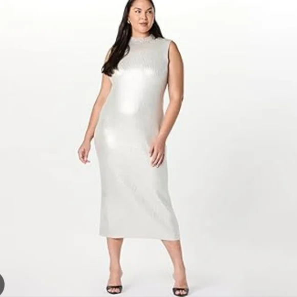 The Drop | Dresses | Nwt The Drop Elegant Sleeveless Sweater Dress In  Silver Size 2x | Poshmark